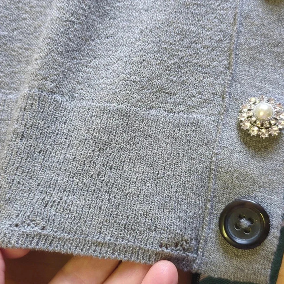 Marc Jacobs Wool Crewneck Silk Tie Button Up Size Size Small - Picture 10 of 17